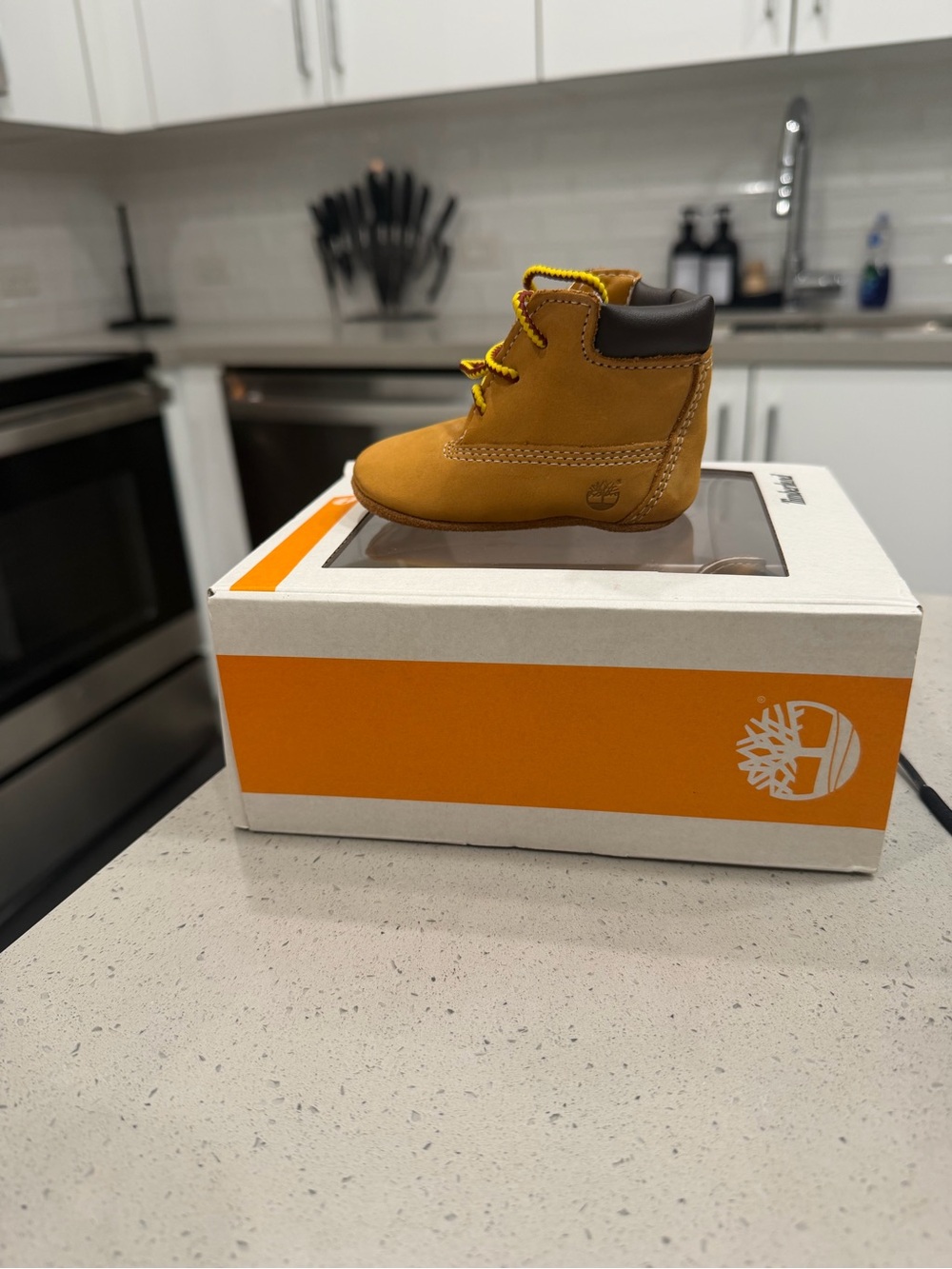 Timberland Wheat Brown Infant Nubuck Lace-Up Bootie